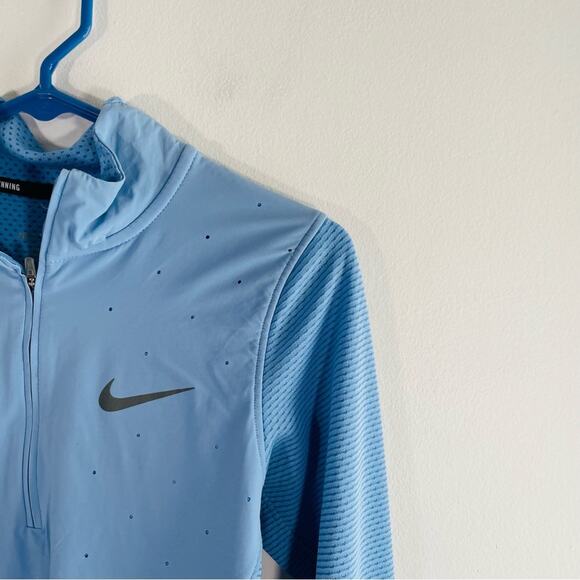 Nike Women's AeroReact Hybrid Half Zip Running Jacket Blue Size XS - Picture 5 of 11
